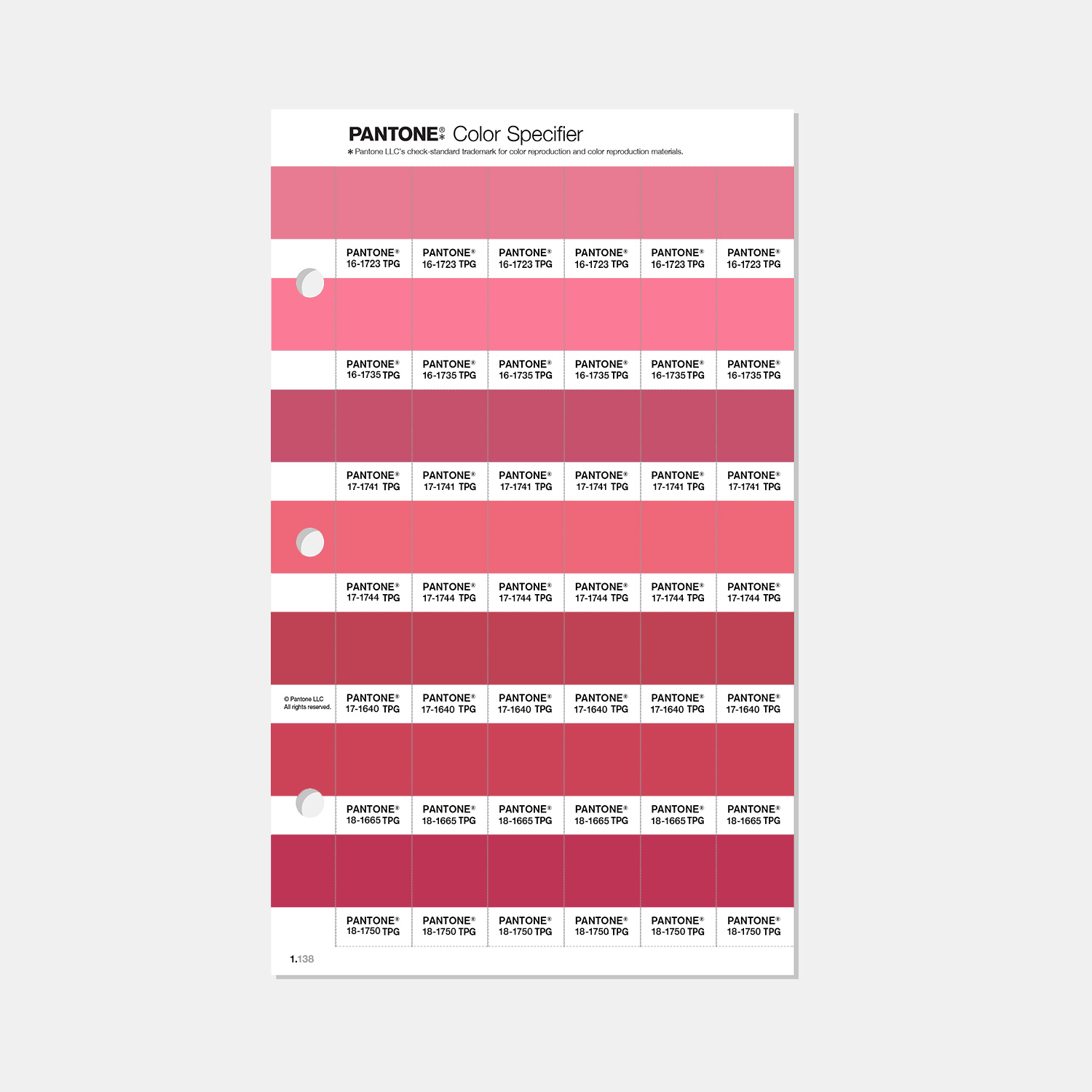 パントン・ファッション、ホーム + インテリア・カラースペシファイヤー 差し替えページ PANTONE FHI COLOR SPECIFIER replacement pages